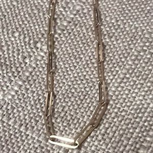 20 inch, 14 karat gold, mint condition, paper clip chain